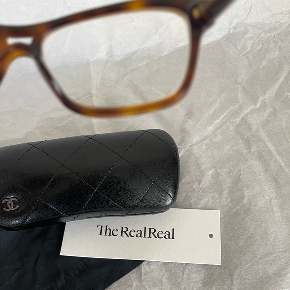 Chanel reading Glasses brown clear CC logo bendable links Case Frames Eyeglasses - Picture 7 of 14